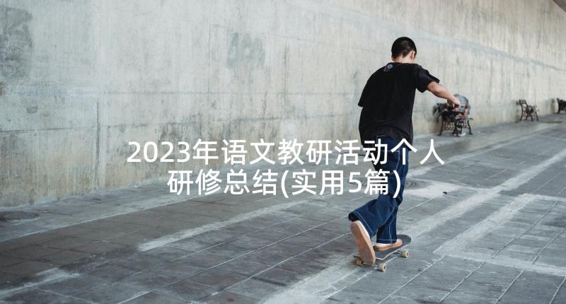 2023年语文教研活动个人研修总结(实用5篇)