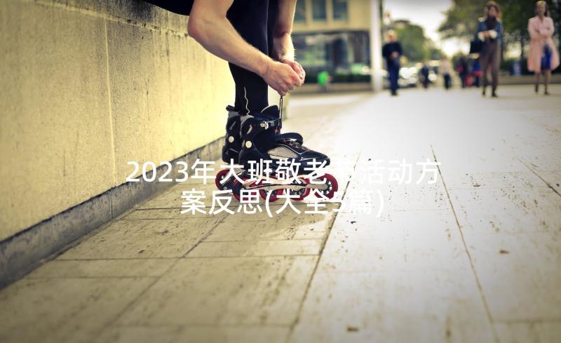 2023年大班敬老节活动方案反思(大全5篇)