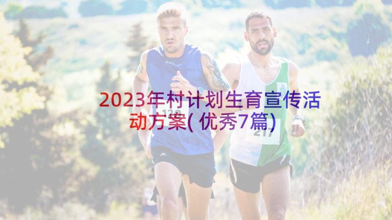 2023年村计划生育宣传活动方案(优秀7篇)