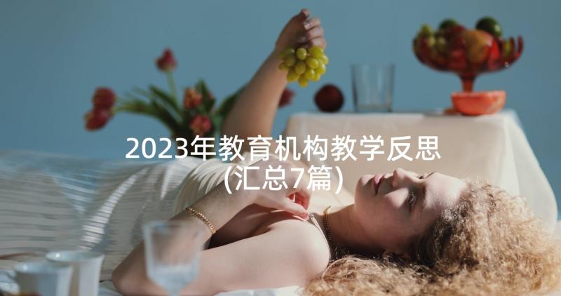 2023年教育机构教学反思(汇总7篇)