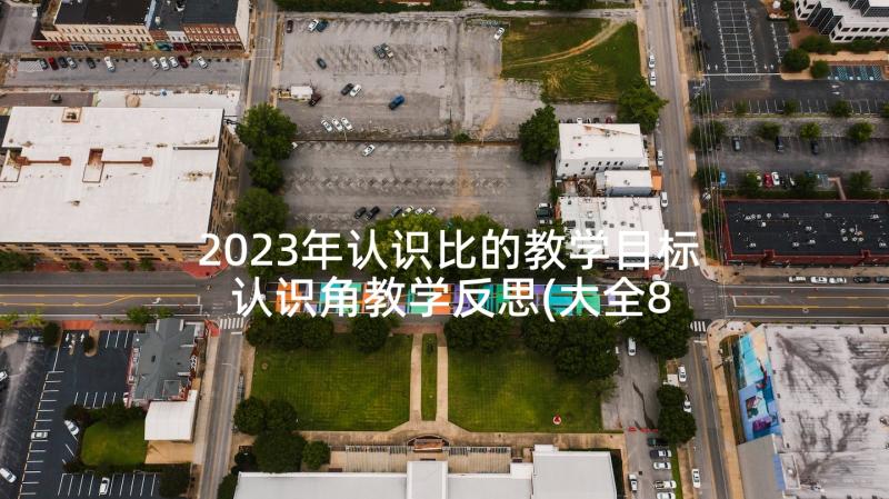 2023年认识比的教学目标 认识角教学反思(大全8篇)