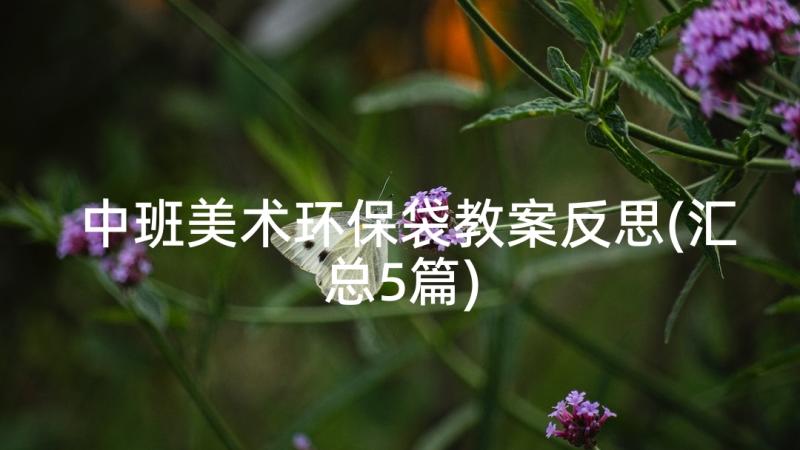 中班美术环保袋教案反思(汇总5篇)