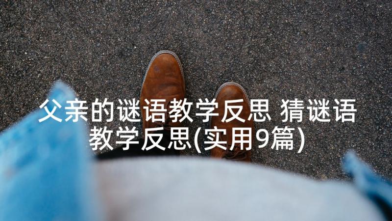 父亲的谜语教学反思 猜谜语教学反思(实用9篇)