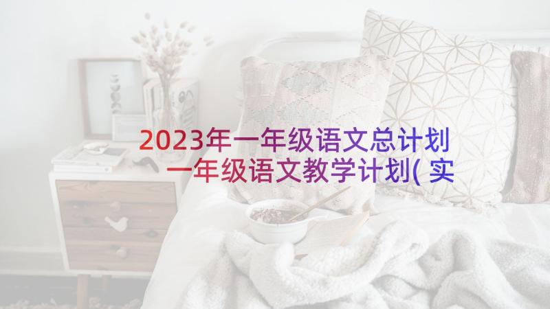 2023年一年级语文总计划 一年级语文教学计划(实用5篇)