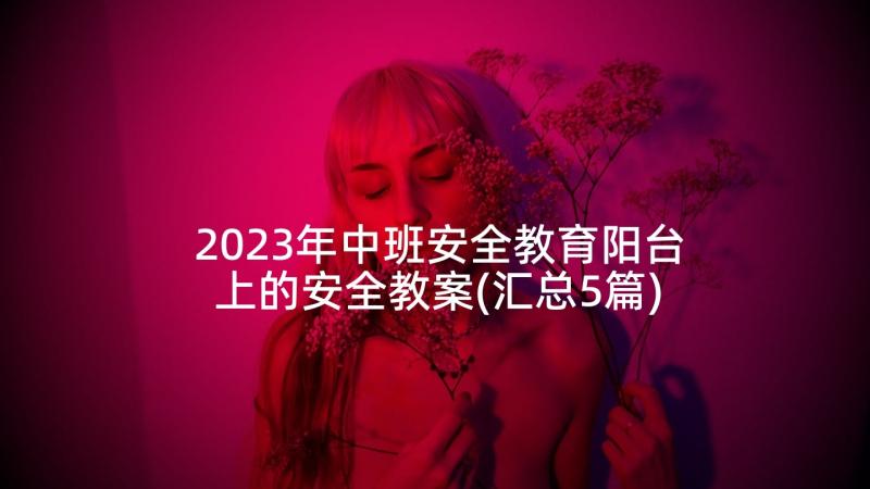 2023年中班安全教育阳台上的安全教案(汇总5篇)