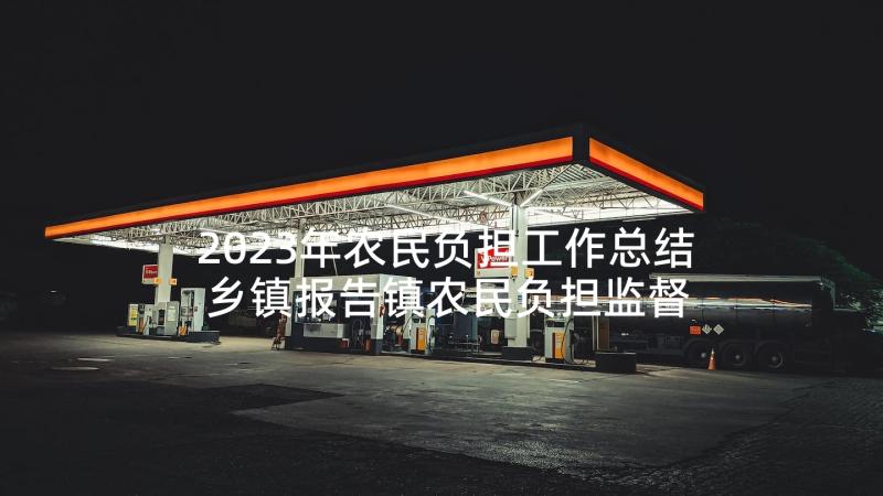 2023年农民负担工作总结 乡镇报告镇农民负担监督管理工作自查报告(精选5篇)