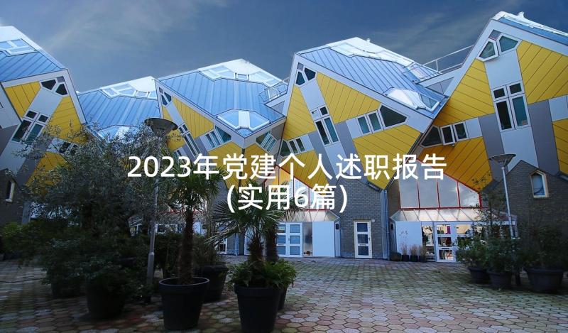 2023年党建个人述职报告(实用6篇)