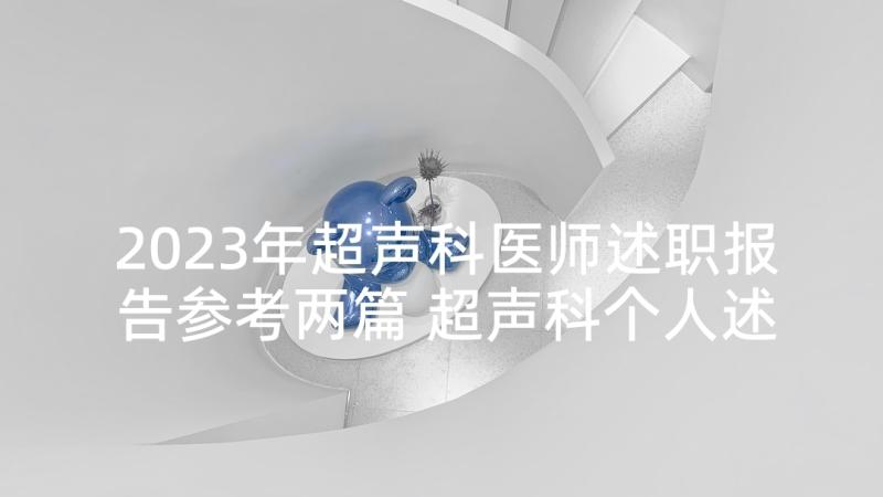 2023年超声科医师述职报告参考两篇 超声科个人述职报告(汇总7篇)