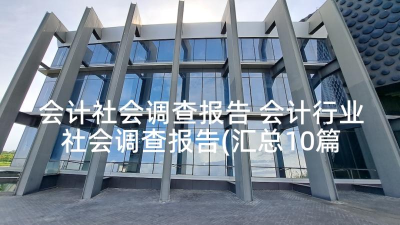 会计社会调查报告 会计行业社会调查报告(汇总10篇)