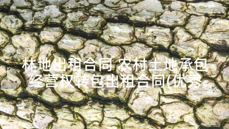 林地出租合同 农村土地承包经营权转包出租合同(优秀5篇)