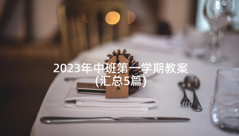 2023年中班第一学期教案(汇总5篇)