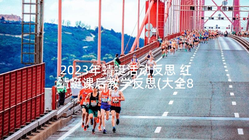 2023年蜻蜓活动反思 红蜻蜓课后教学反思(大全8篇)