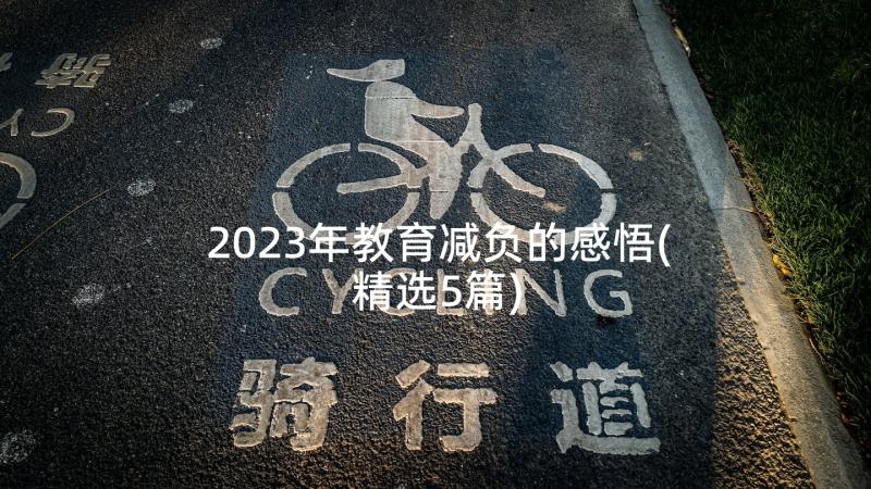 2023年教育减负的感悟(精选5篇)