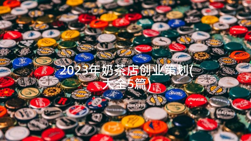 2023年奶茶店创业策划(大全5篇)