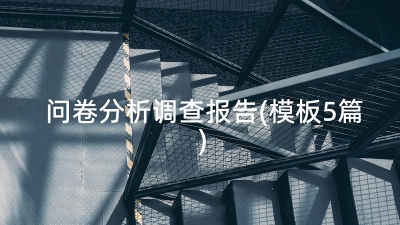 问卷分析调查报告(模板5篇)