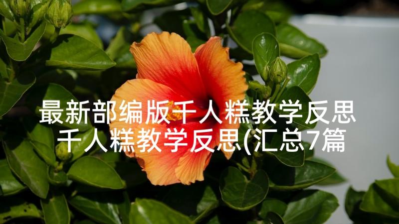 最新部编版千人糕教学反思 千人糕教学反思(汇总7篇)