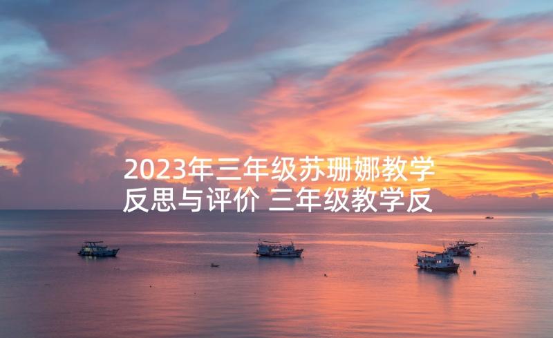 2023年三年级苏珊娜教学反思与评价 三年级教学反思(优质6篇)