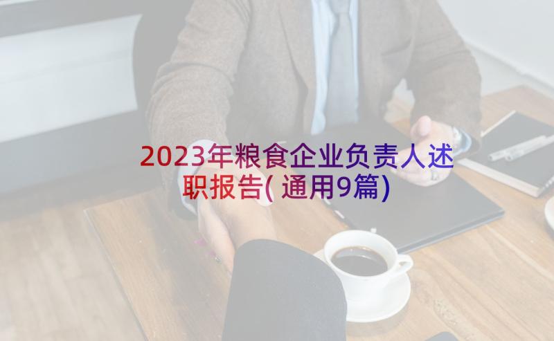 2023年粮食企业负责人述职报告(通用9篇)