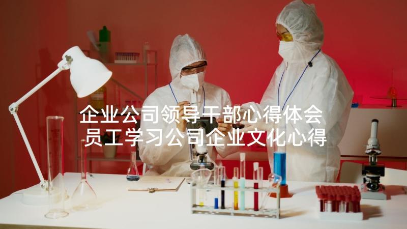 企业公司领导干部心得体会 员工学习公司企业文化心得体会(通用5篇)