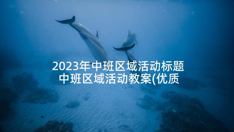 2023年中班区域活动标题 中班区域活动教案(优质8篇)