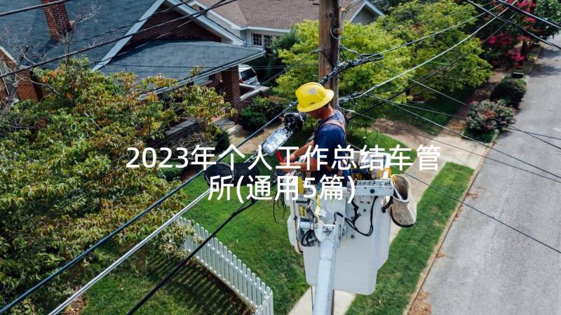 2023年个人工作总结车管所(通用5篇)