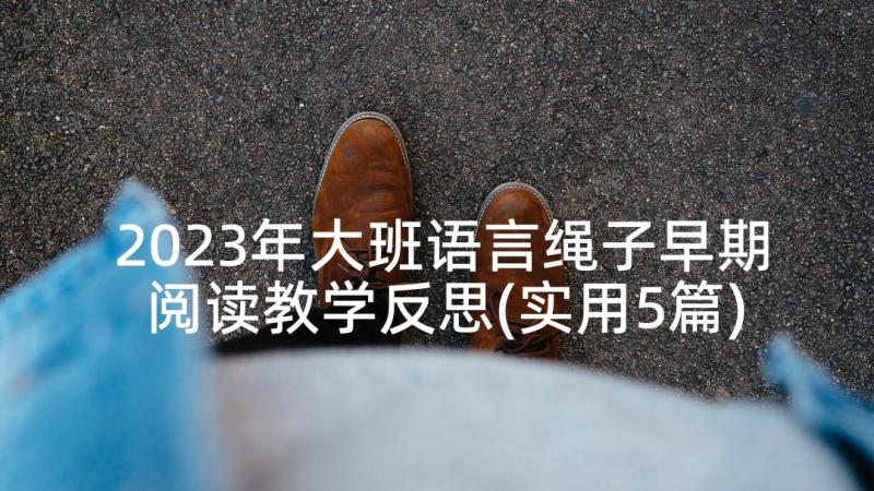 2023年大班语言绳子早期阅读教学反思(实用5篇)