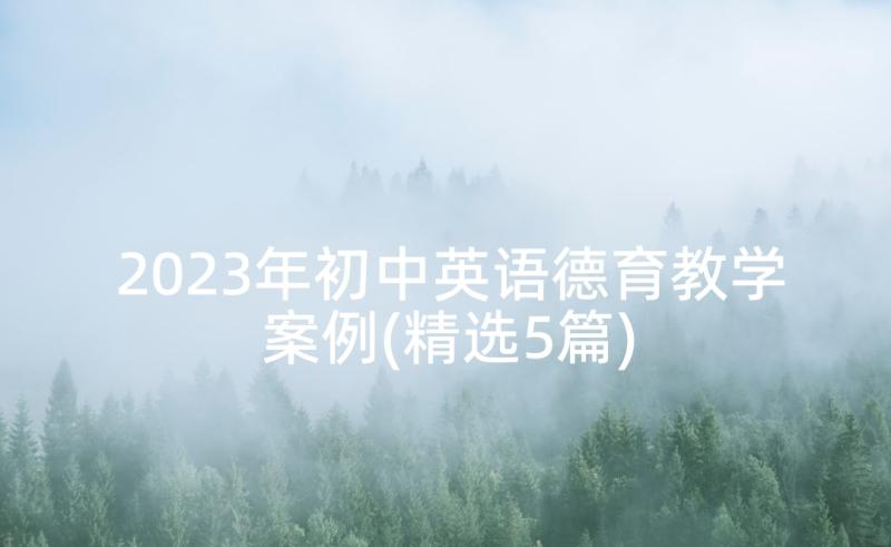 2023年初中英语德育教学案例(精选5篇)