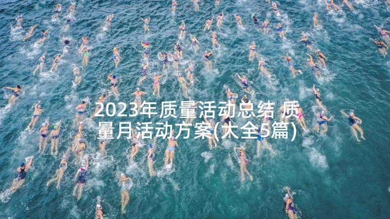 2023年质量活动总结 质量月活动方案(大全5篇)