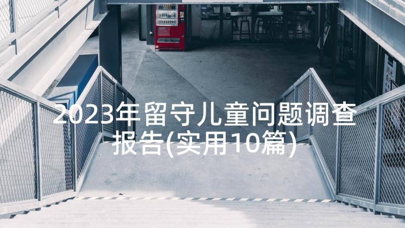 2023年留守儿童问题调查报告(实用10篇)