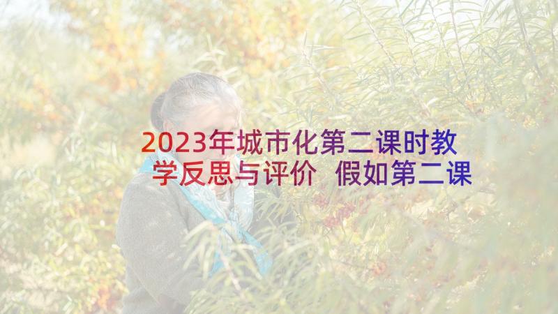 2023年城市化第二课时教学反思与评价 假如第二课时教学反思(大全9篇)