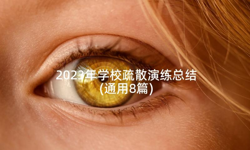 2023年学校疏散演练总结(通用8篇)