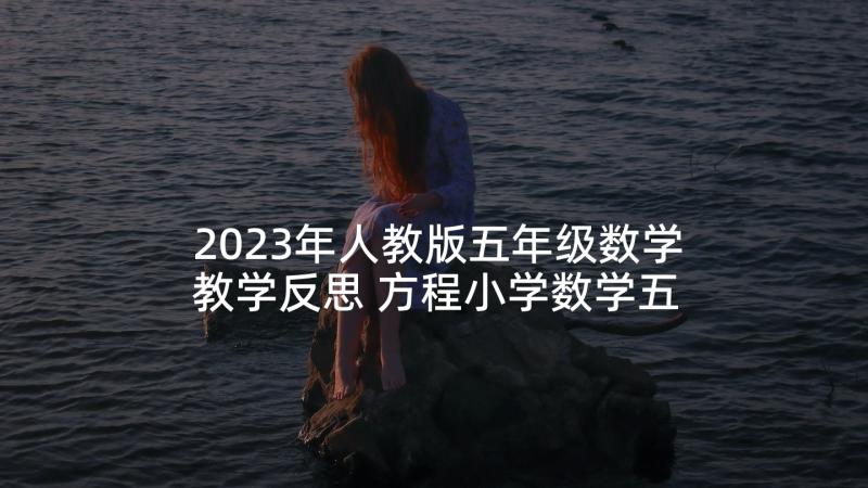 2023年人教版五年级数学教学反思 方程小学数学五年级教学反思(实用5篇)