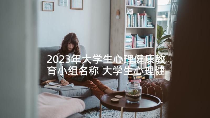 2023年大学生心理健康教育小组名称 大学生心理健康活动策划书(模板5篇)