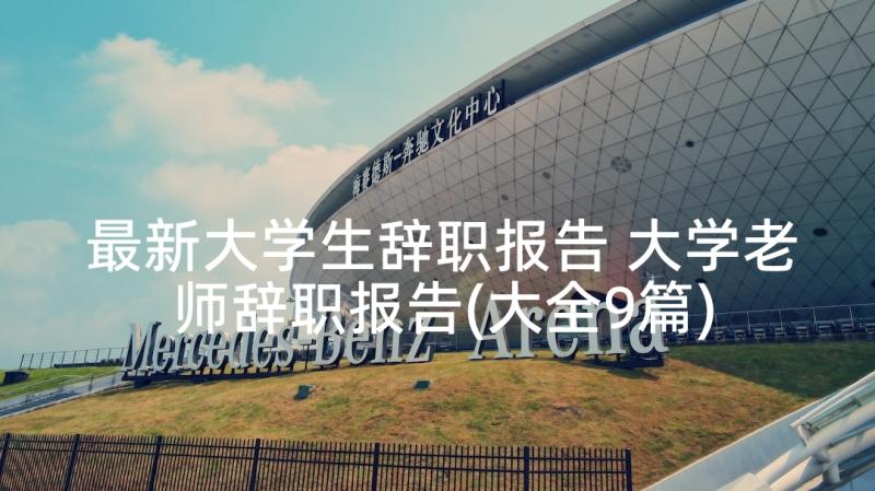 最新大学生辞职报告 大学老师辞职报告(大全9篇)