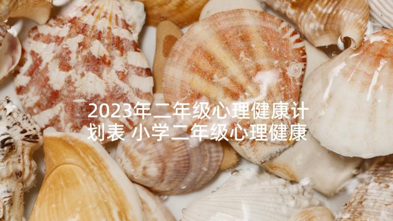 2023年二年级心理健康计划表 小学二年级心理健康教学计划(大全5篇)