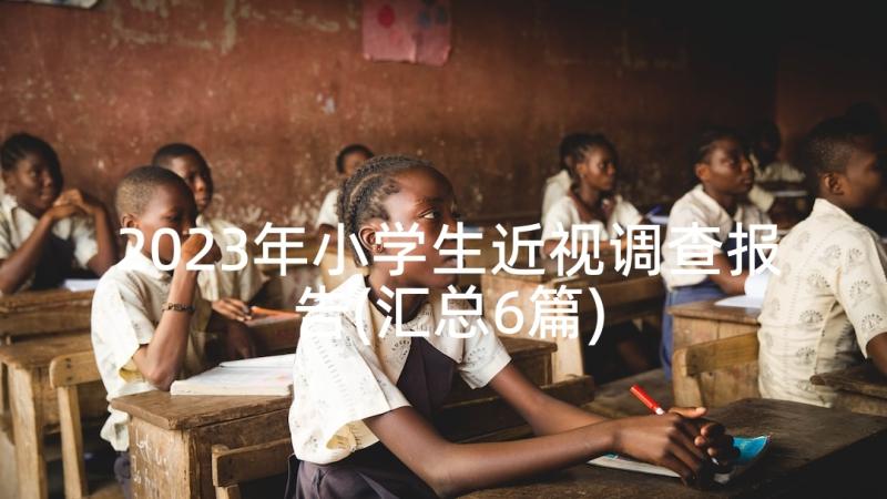 2023年小学生近视调查报告(汇总6篇)