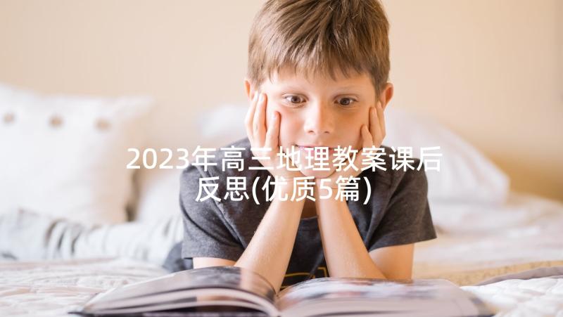 2023年高三地理教案课后反思(优质5篇)