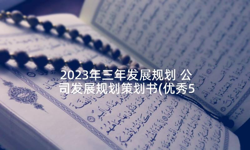 2023年三年发展规划 公司发展规划策划书(优秀5篇)