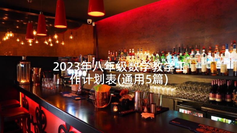 2023年八年级数学教学工作计划表(通用5篇)