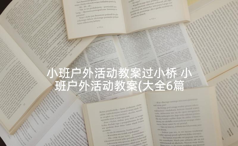 小班户外活动教案过小桥 小班户外活动教案(大全6篇)