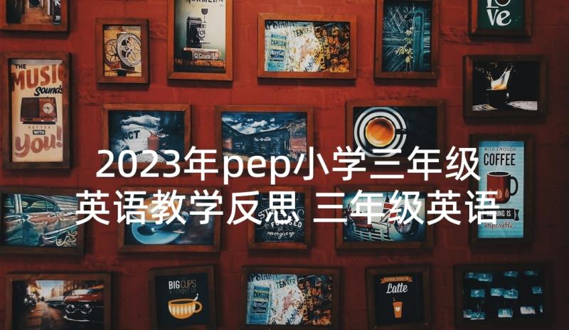 2023年pep小学三年级英语教学反思 三年级英语教学反思(精选5篇)