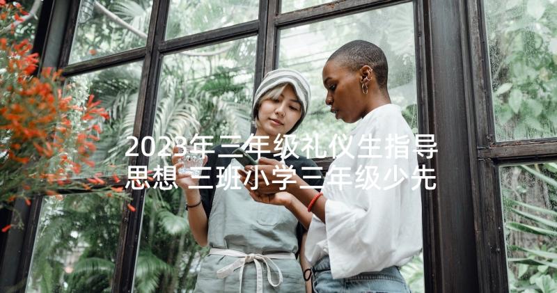 2023年三年级礼仪生指导思想 三班小学三年级少先队工作计划指导思想(精选5篇)