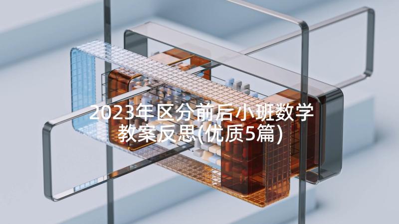 2023年区分前后小班数学教案反思(优质5篇)