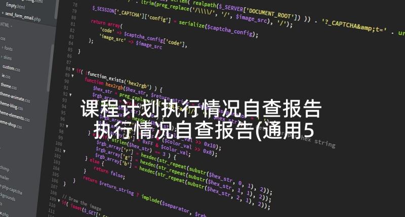 课程计划执行情况自查报告 执行情况自查报告(通用5篇)