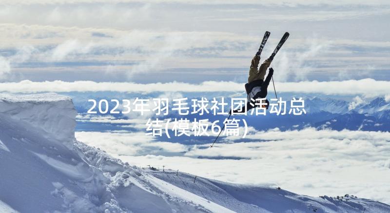 2023年羽毛球社团活动总结(模板6篇)