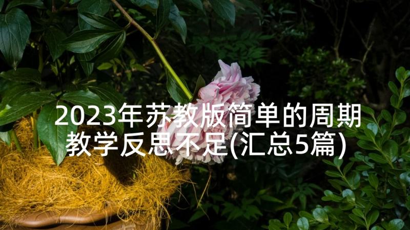 2023年苏教版简单的周期教学反思不足(汇总5篇)