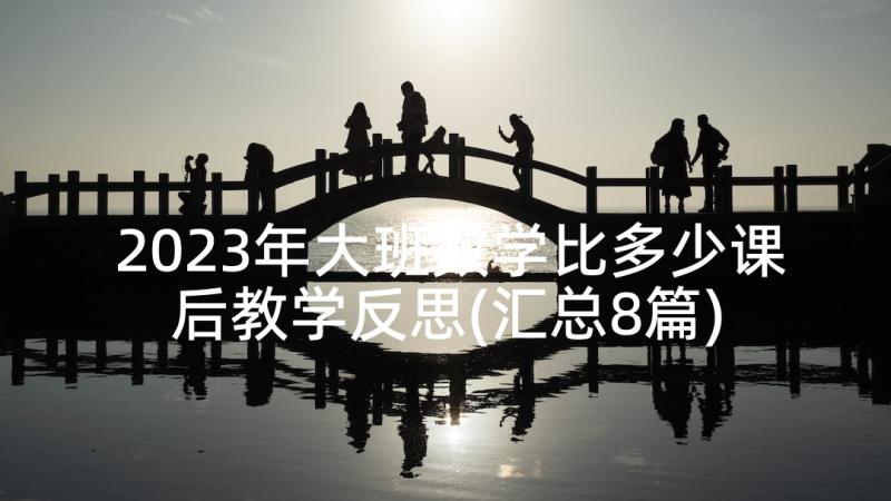 2023年大班数学比多少课后教学反思(汇总8篇)