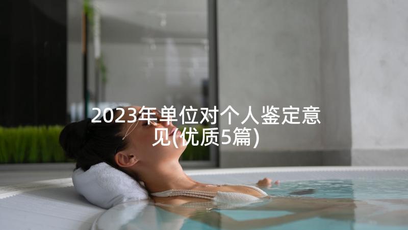 2023年单位对个人鉴定意见(优质5篇)