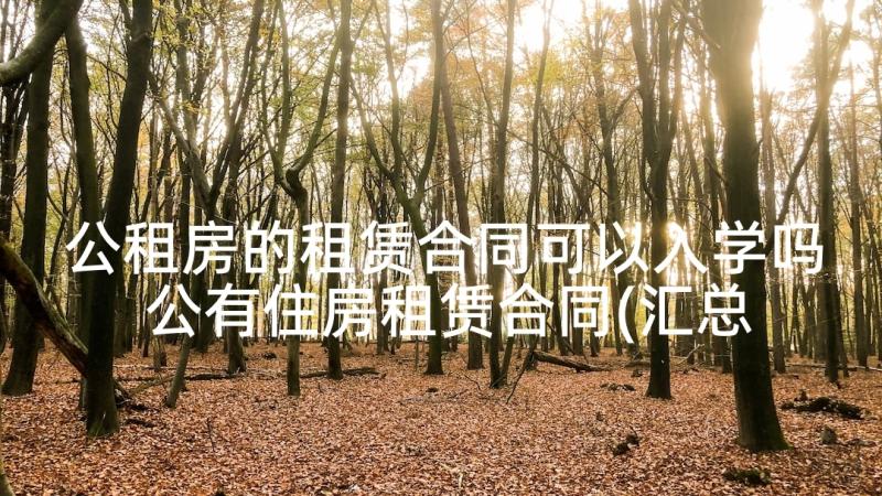 公租房的租赁合同可以入学吗 公有住房租赁合同(汇总5篇)