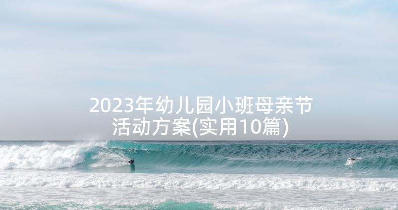 2023年幼儿园小班母亲节活动方案(实用10篇)